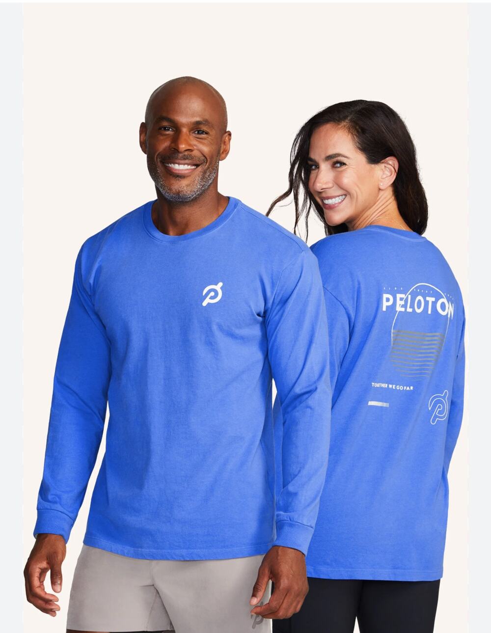Peloton Venice Cycling Logo Graphic Long Sleeve Crewneck T-Shirt Unisex L NWOT
